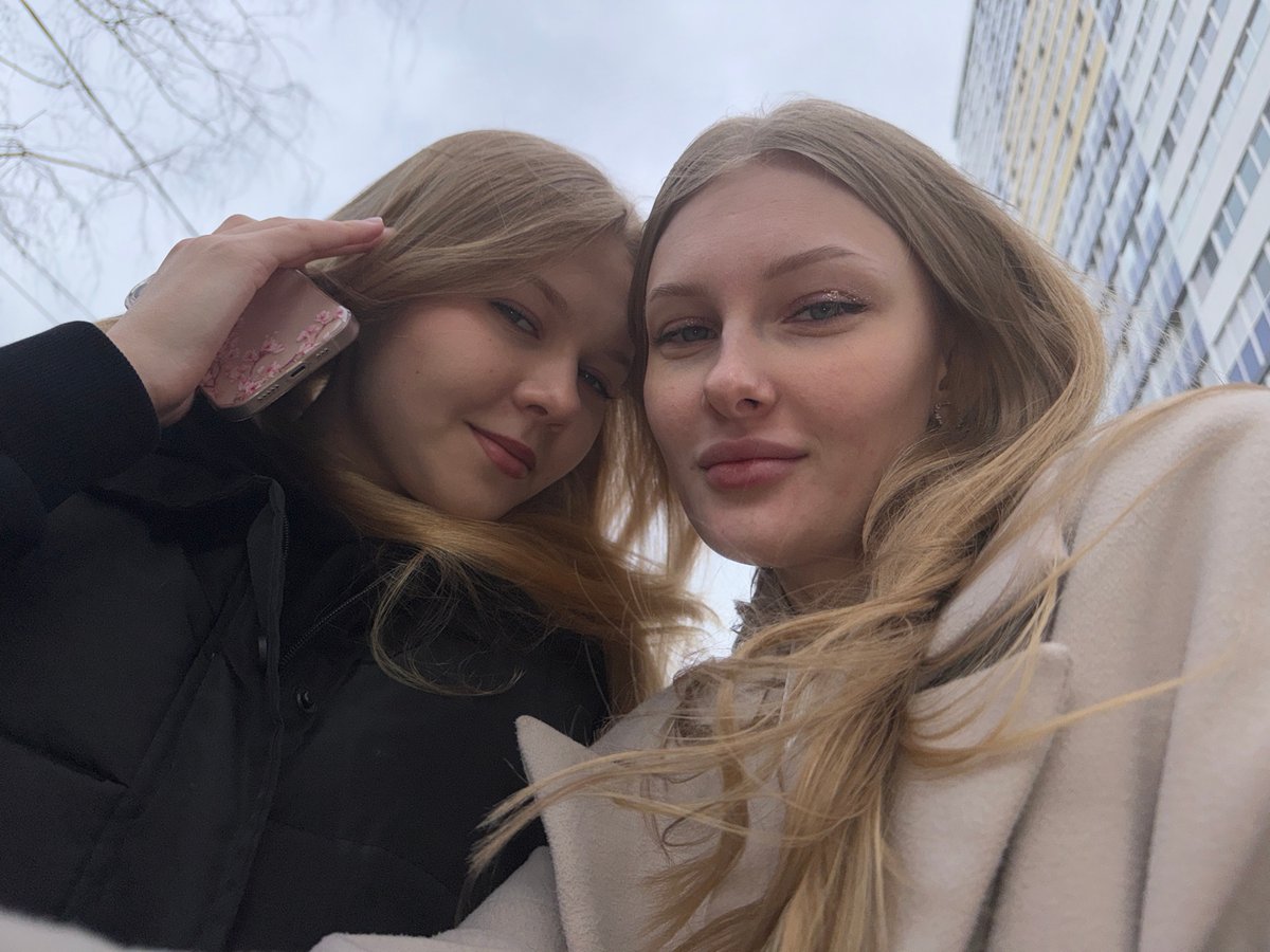Two women pose for photo in Perm, Russia