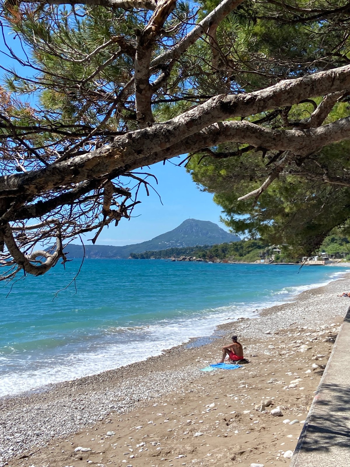 Tranquil beach scene captured in Bar, Montenegro