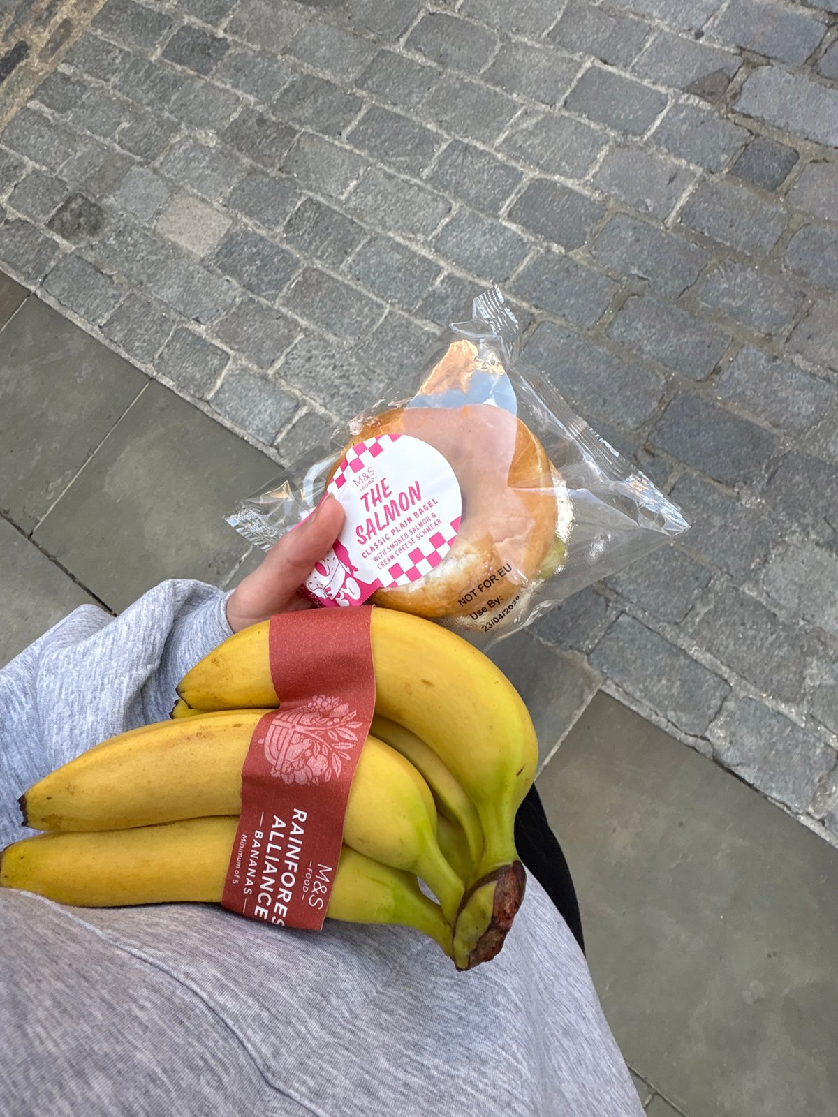 Morning food run captured across central London locations