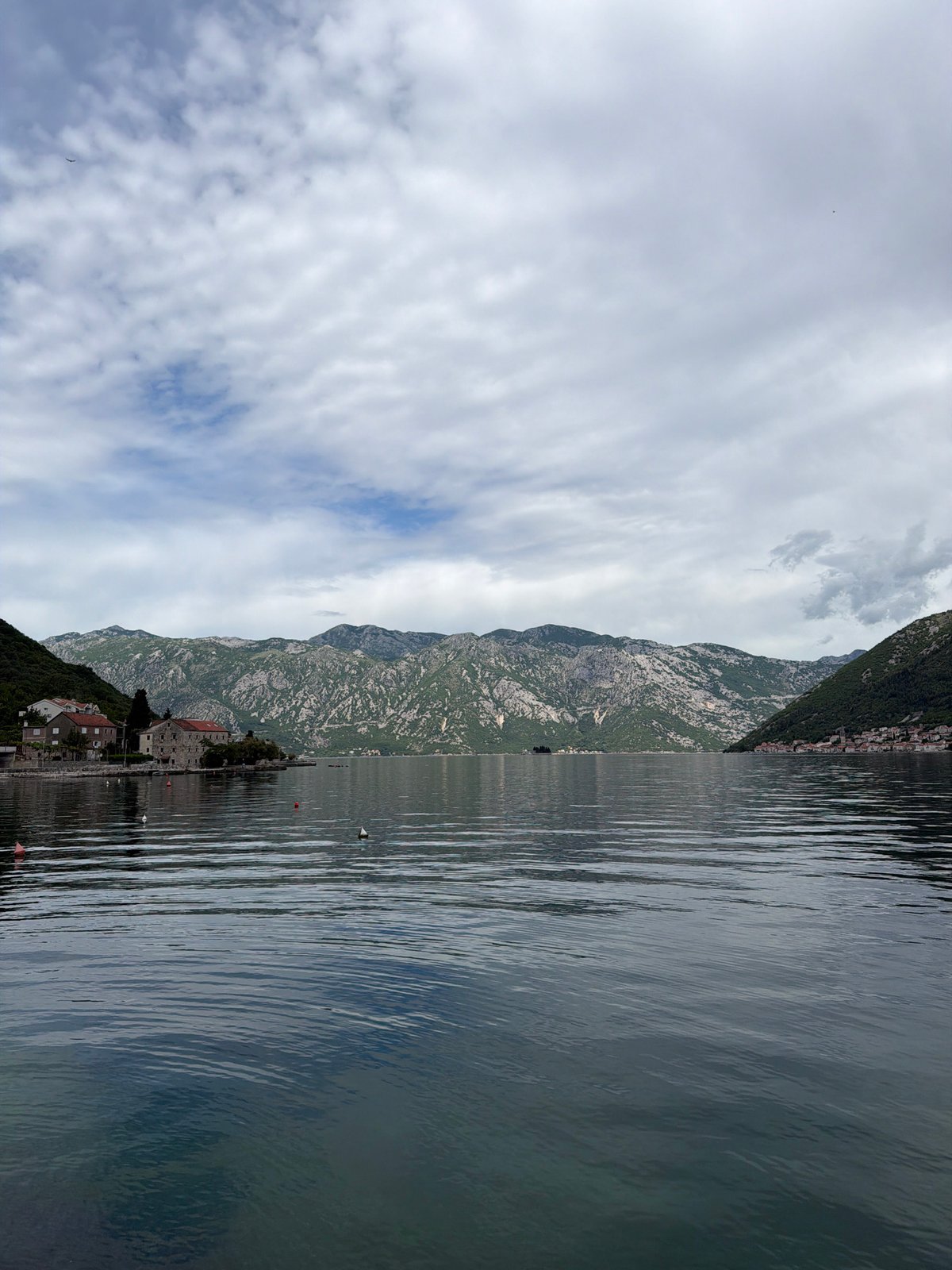 Morning mountain view documented in Prčanj, Montenegro