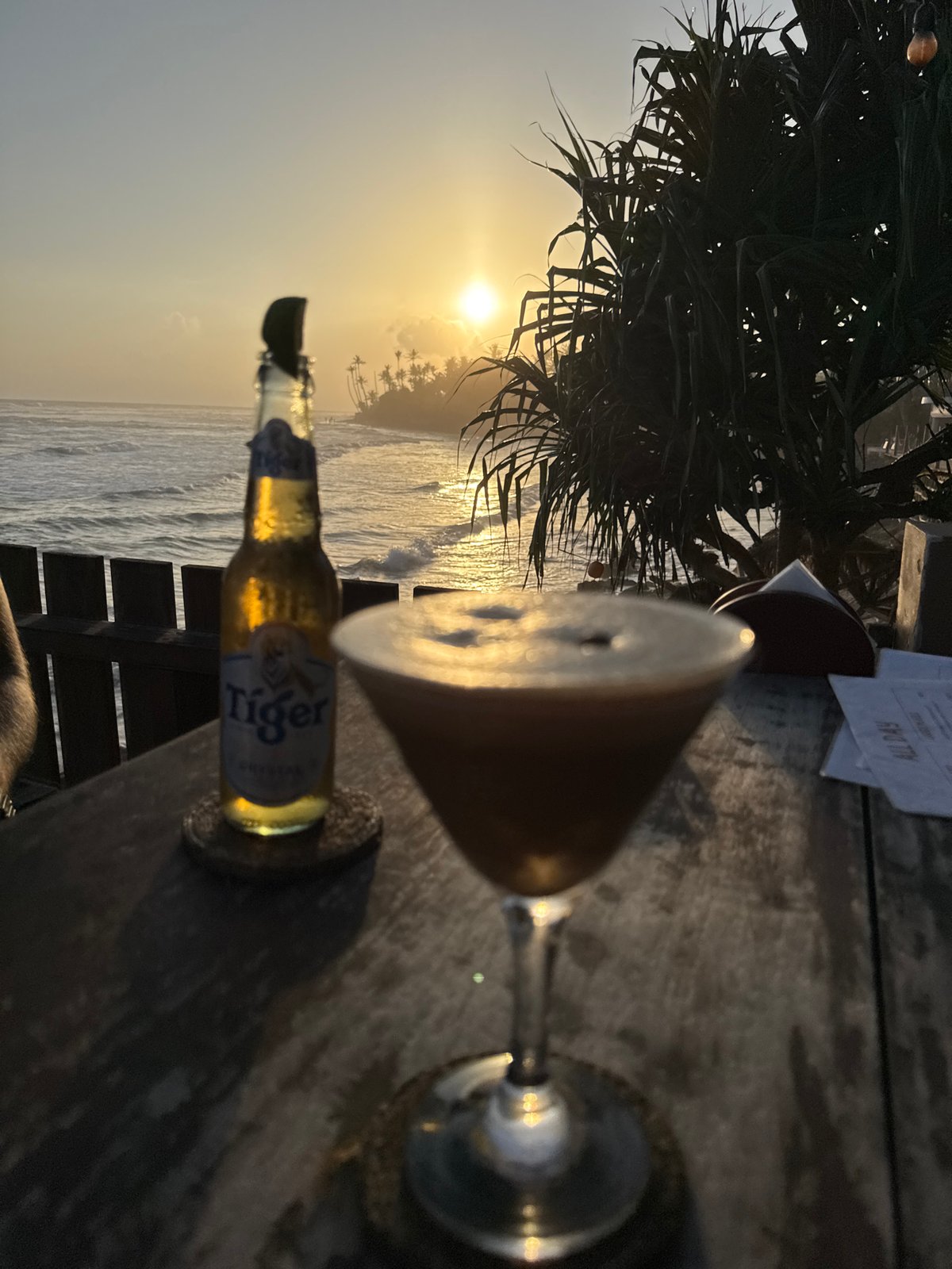 Golden hour drinks and beach life in Ahangama, Sri Lanka
