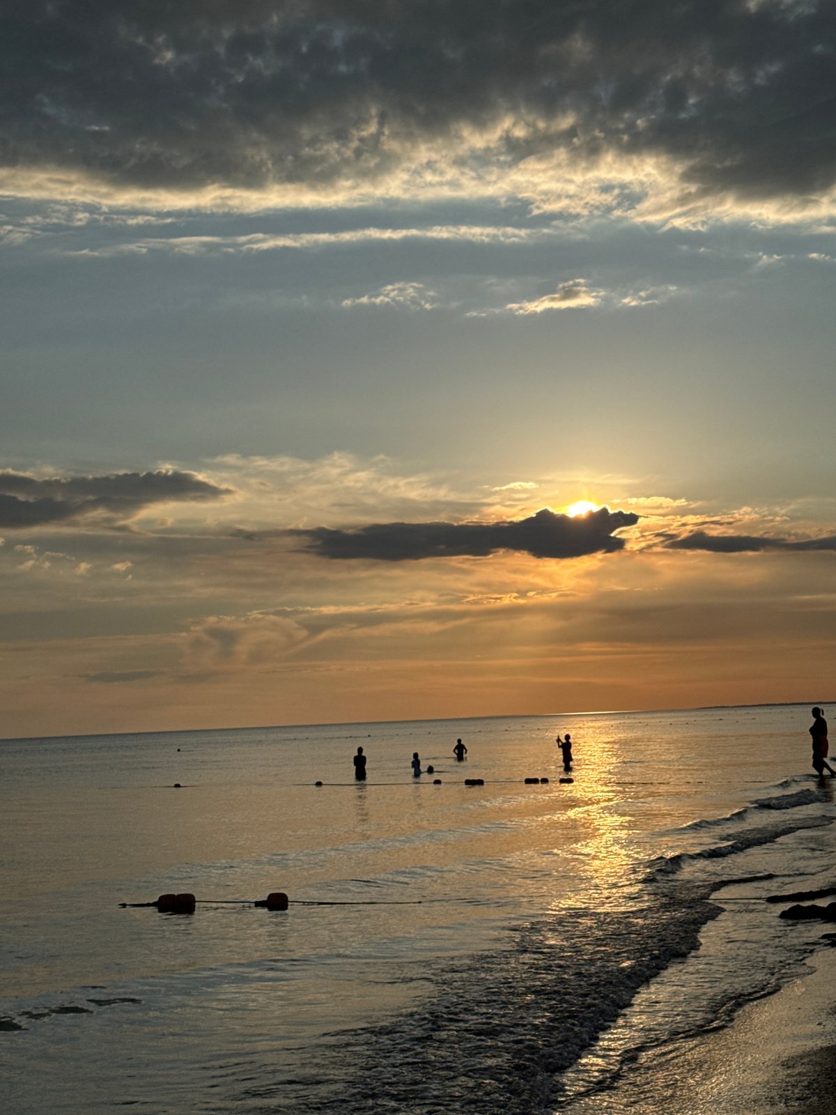 Sunset evening documented at Vityazevo beach resort, Russia