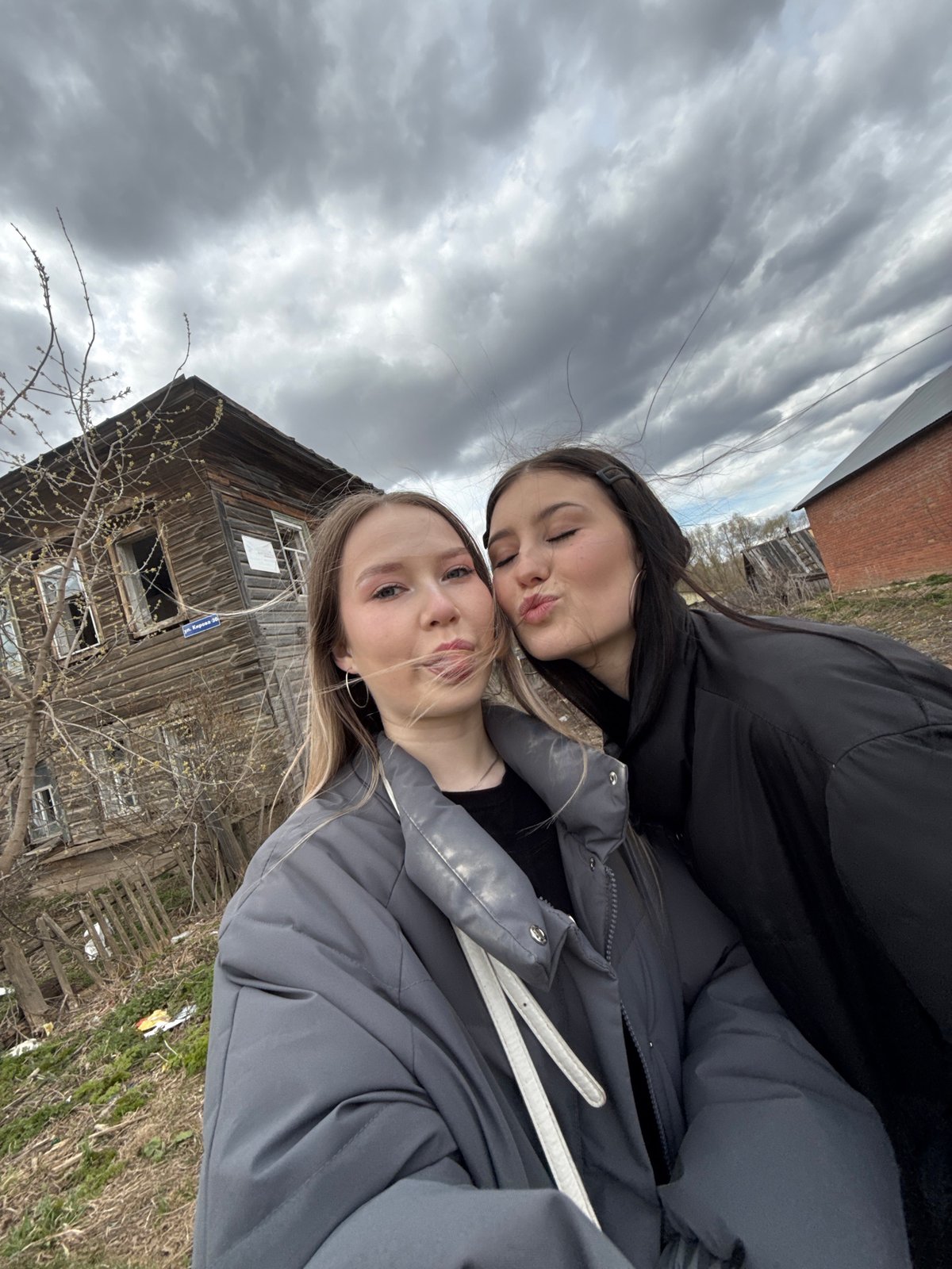 Spring day moments captured in rural Russia village