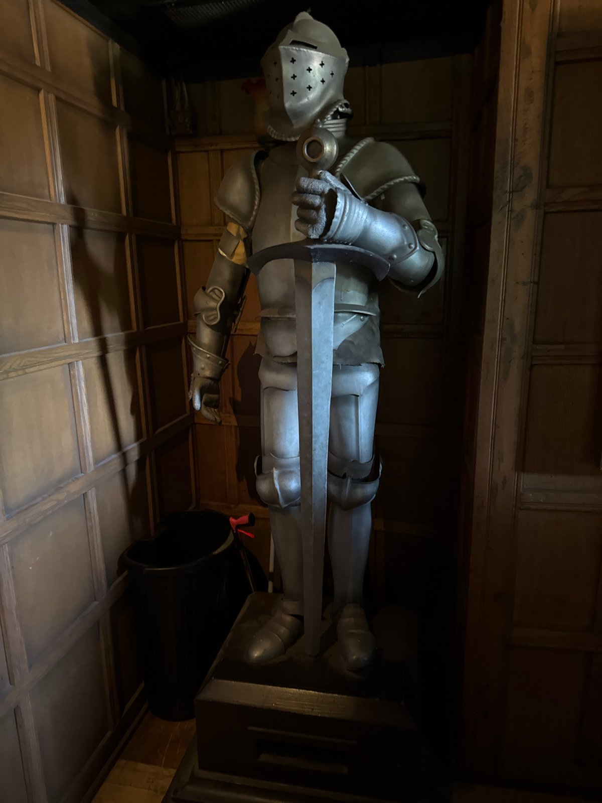 Theme park morning: monkey enclosures, animatronics, and Room on the Broom