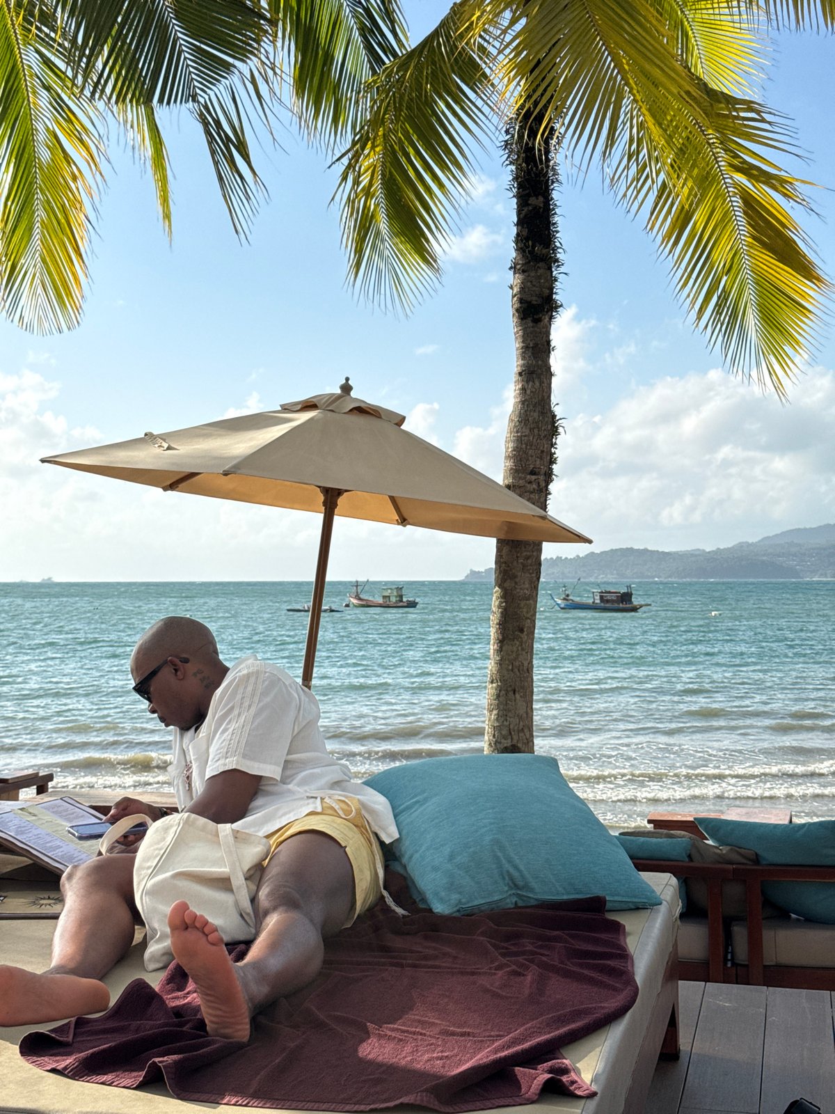Beach lounging and grilled octopus at Choeng Thale