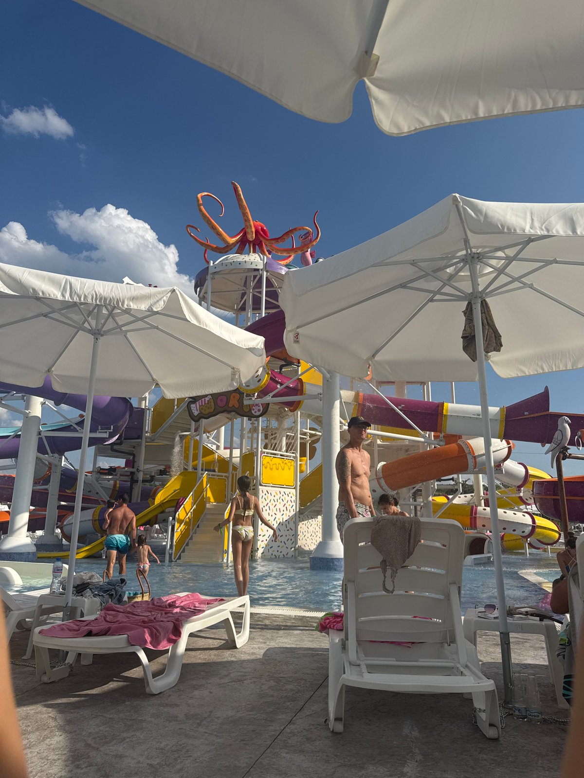 Sunny afternoon at a Bulgarian water park, selfies and slides