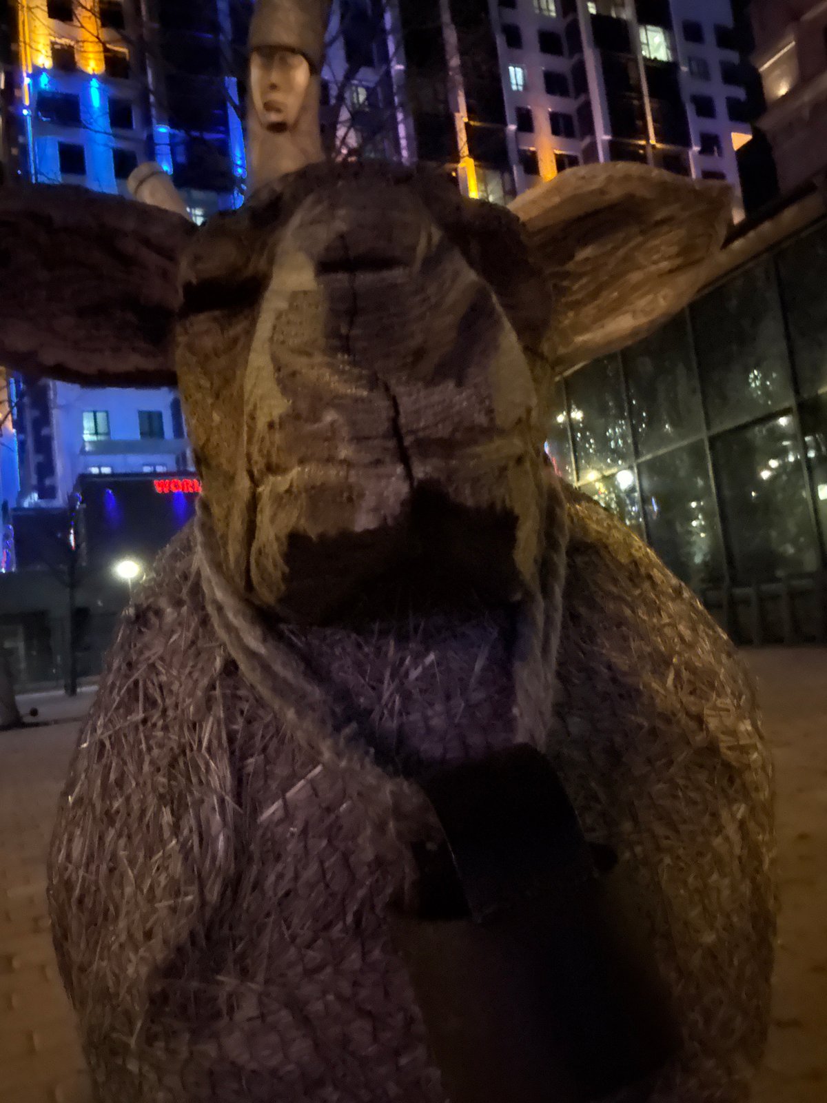 Evening art installations documented across Yekaterinburg, Russia
