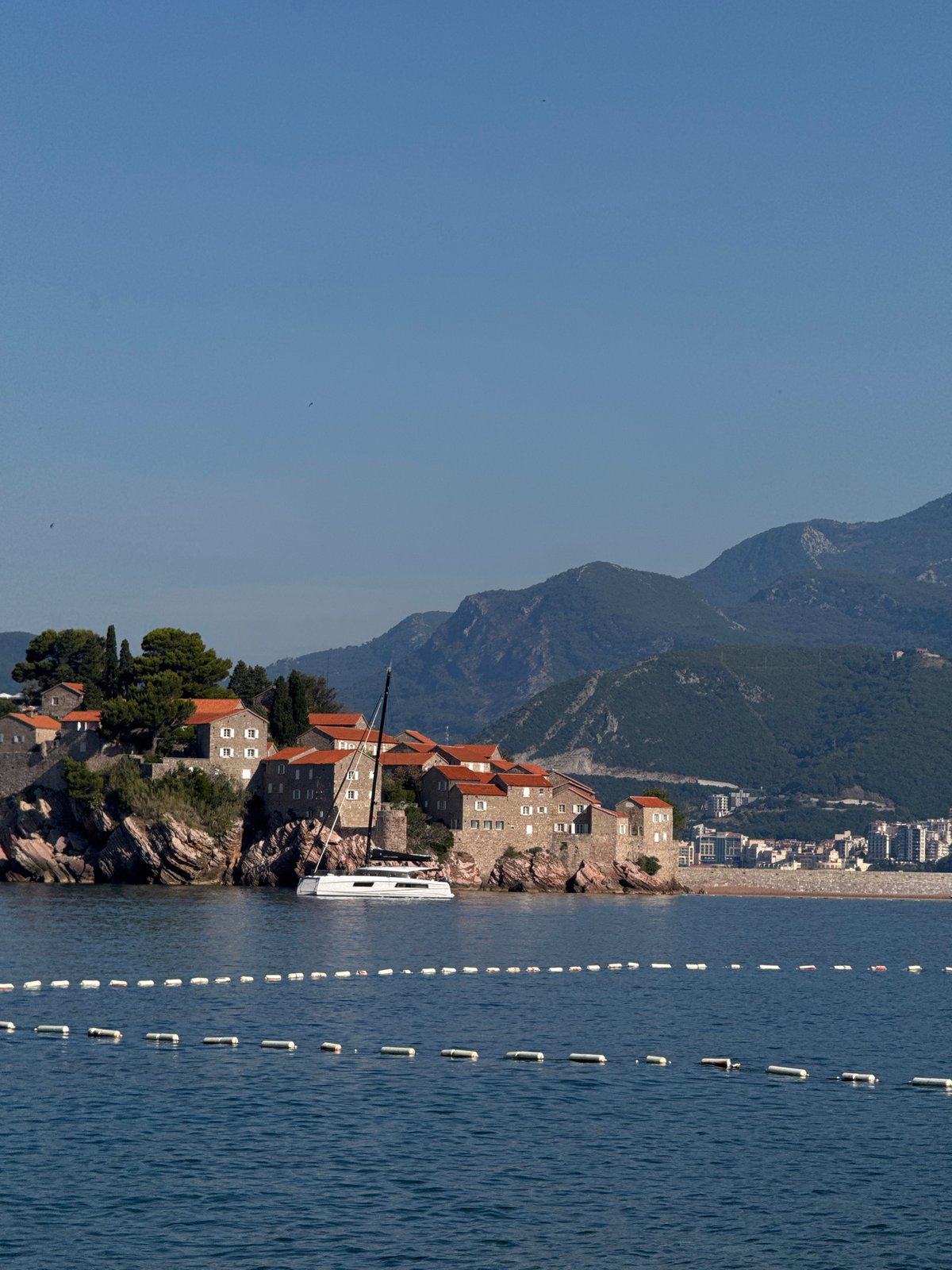 Sveti Stefan island and coastline, explored from multiple angles