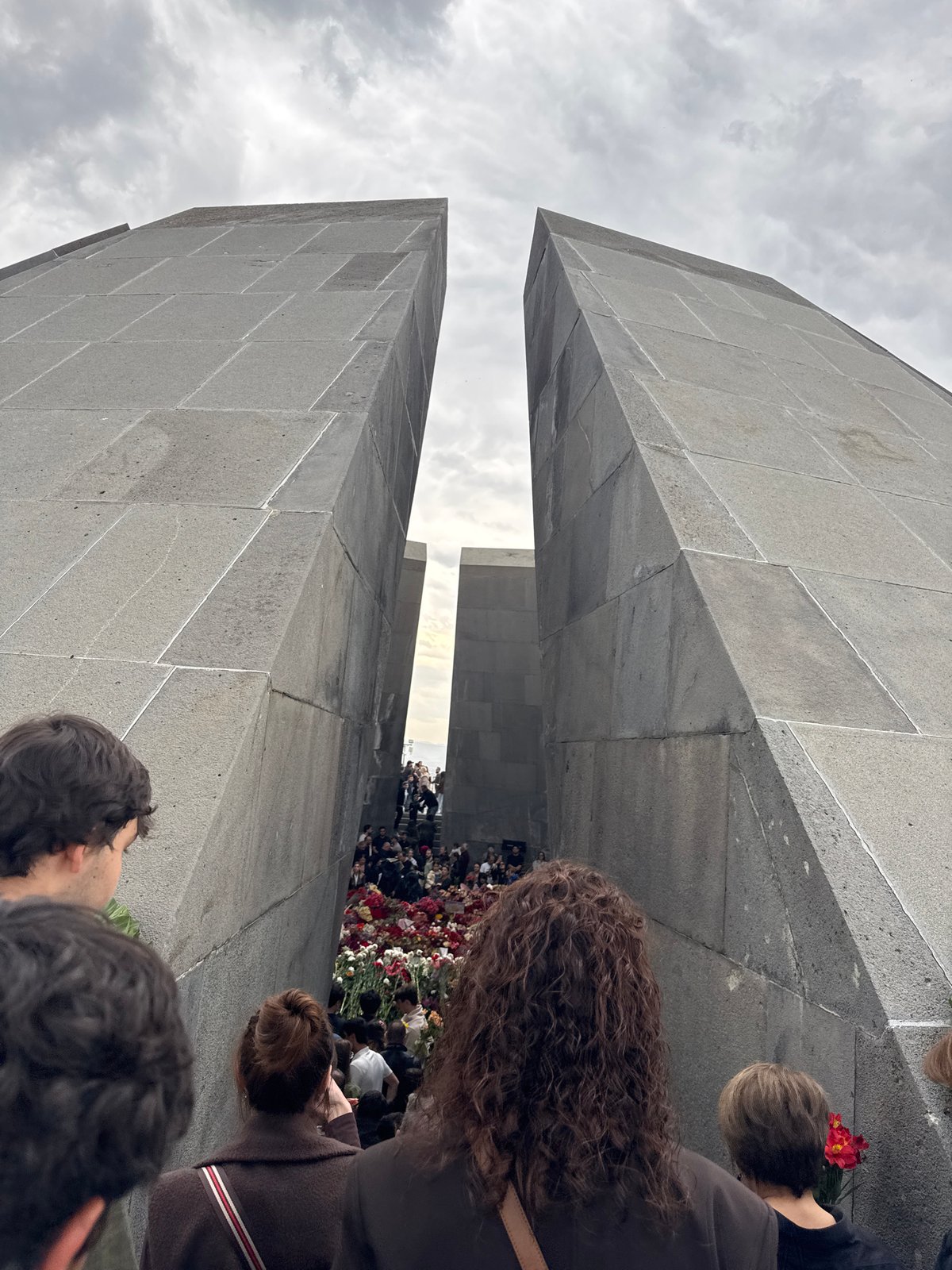 Large crowd gathers at Armenian Genocide Memorial in Yerevan