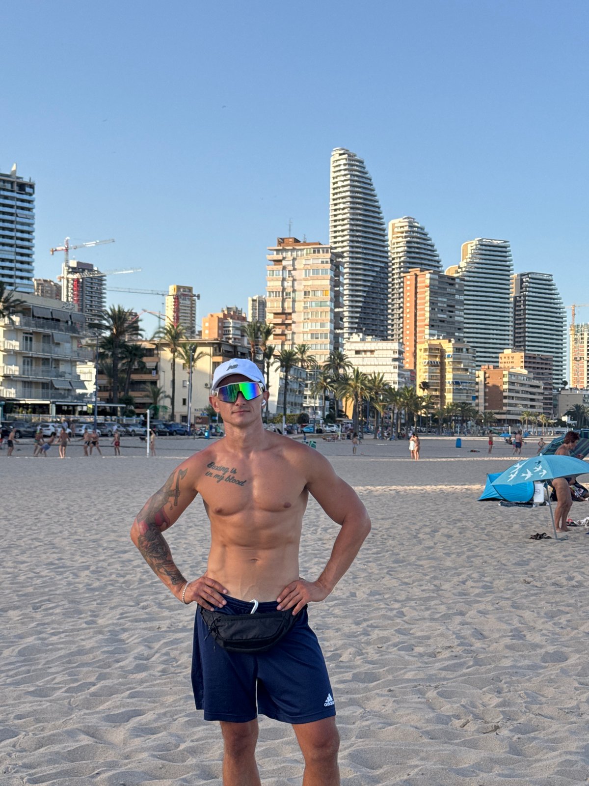 Afternoon on Benidorm's beach and streets