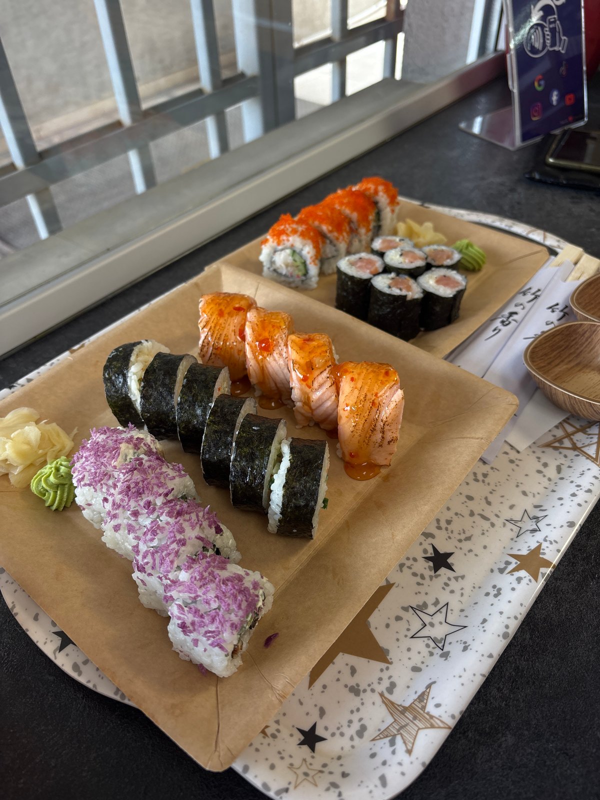 Sushi meal documented in Varna, Bulgaria