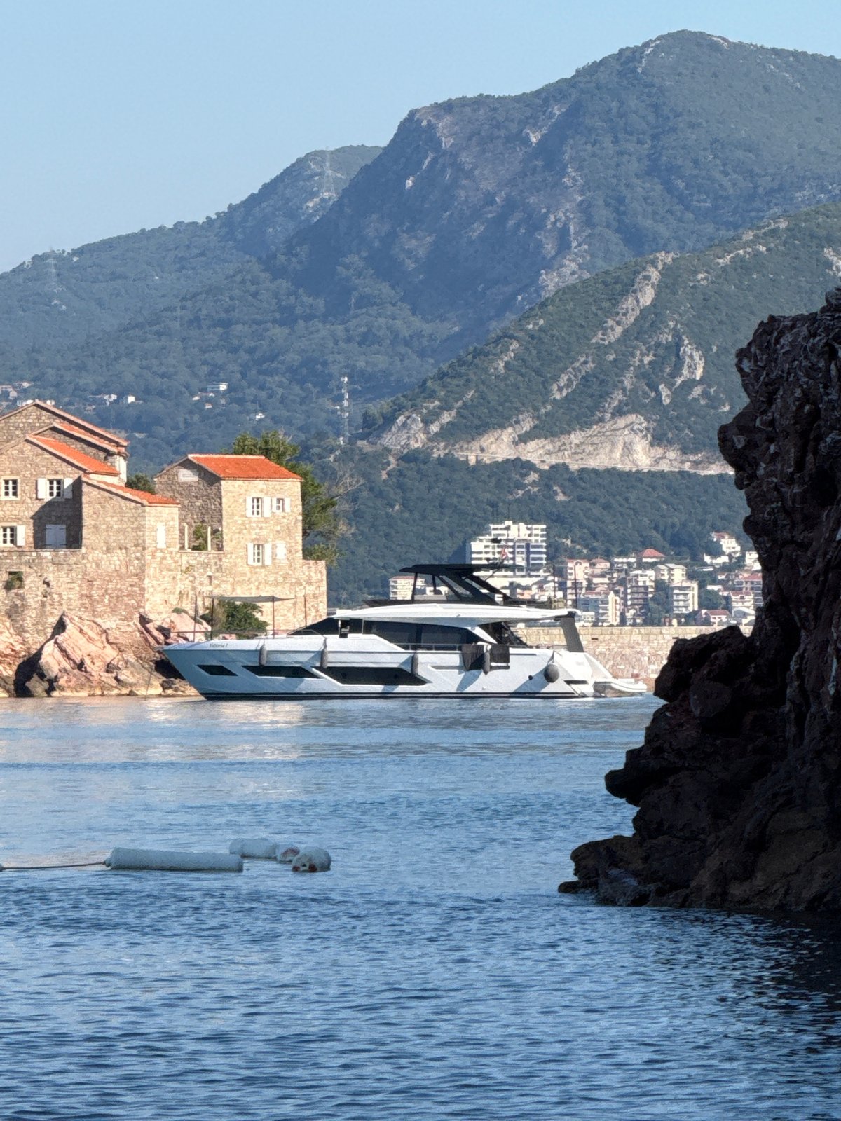 Morning along the rocky Adriatic coast at Sveti Stefan
