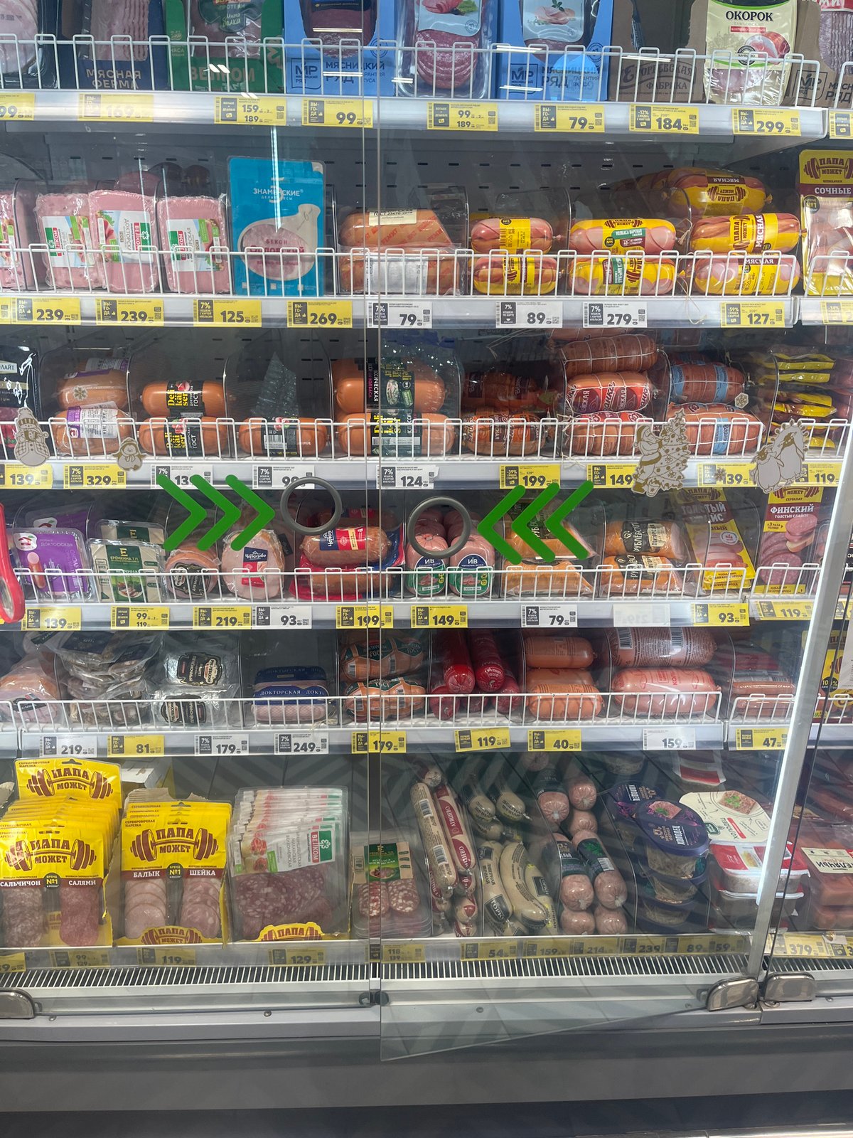 Routine grocery shopping documented at Moscow supermarket