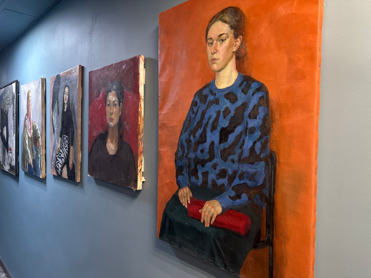 Reader enjoys art-filled room in Saint Petersburg