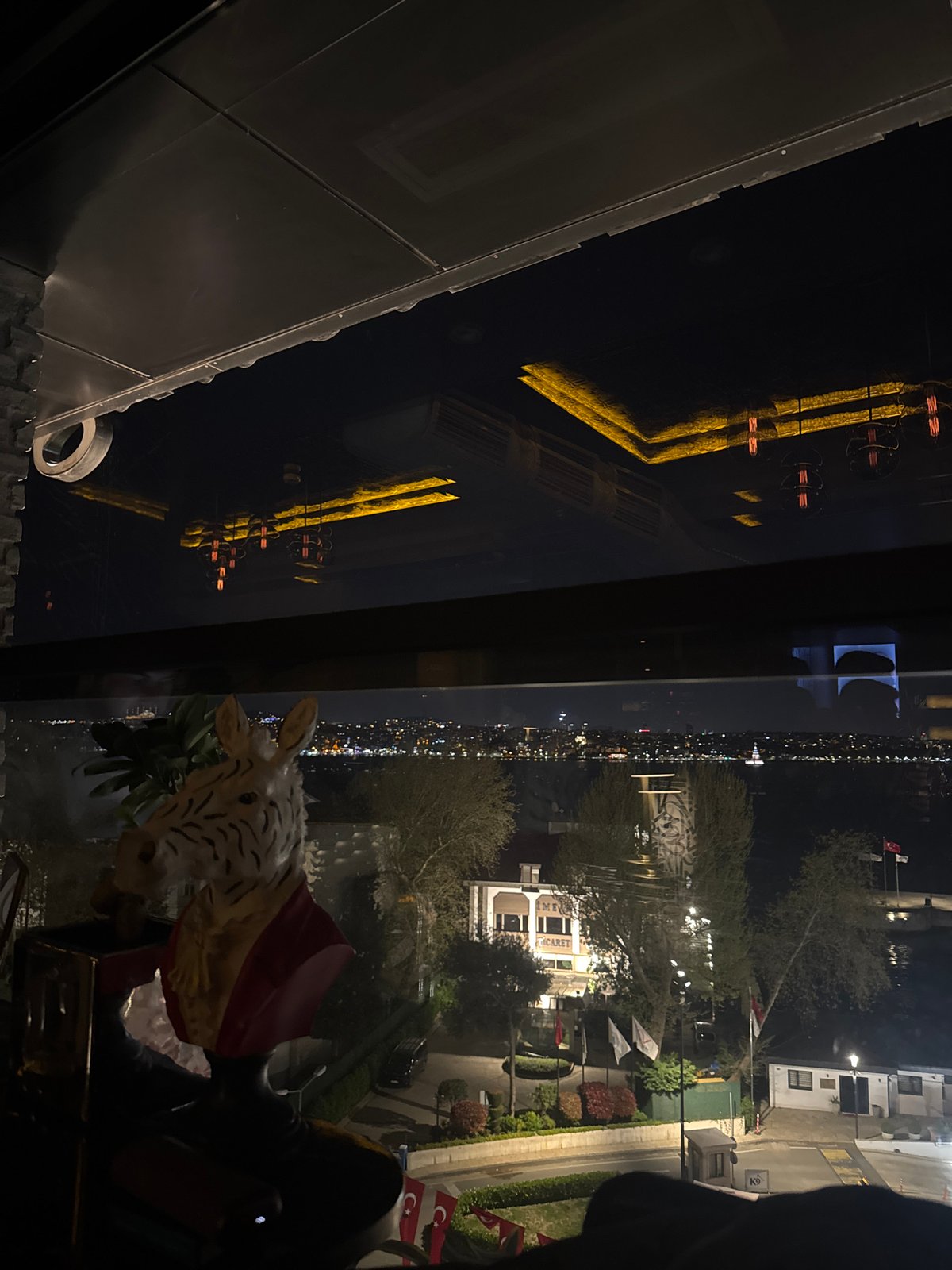 Nighttime city views captured from Beyoğlu windows