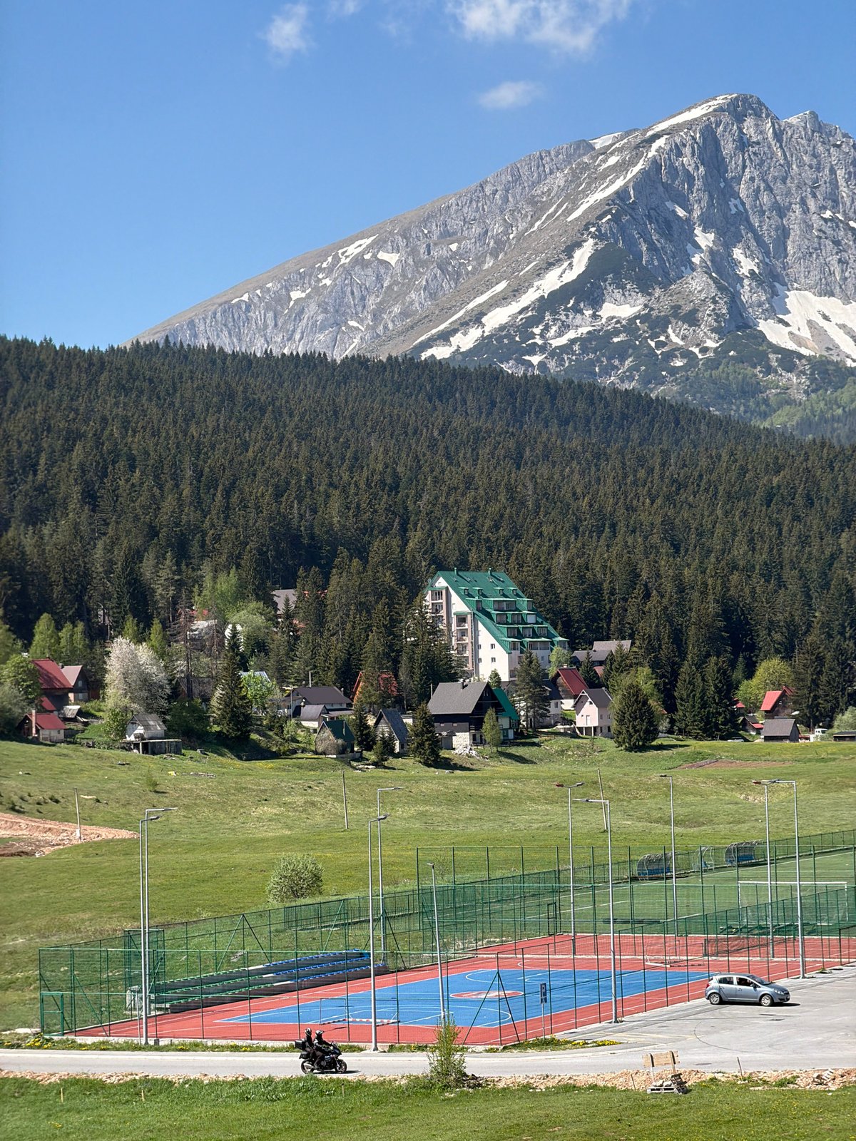 Snow-covered mountain landscape observed in Žabljak, Montenegro
