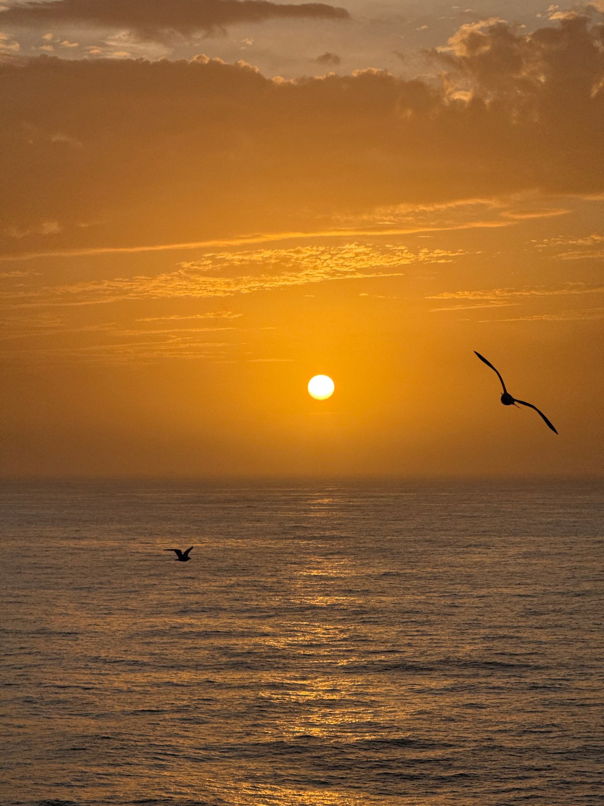 Gulf sunset captured by witnesses over three-minute span