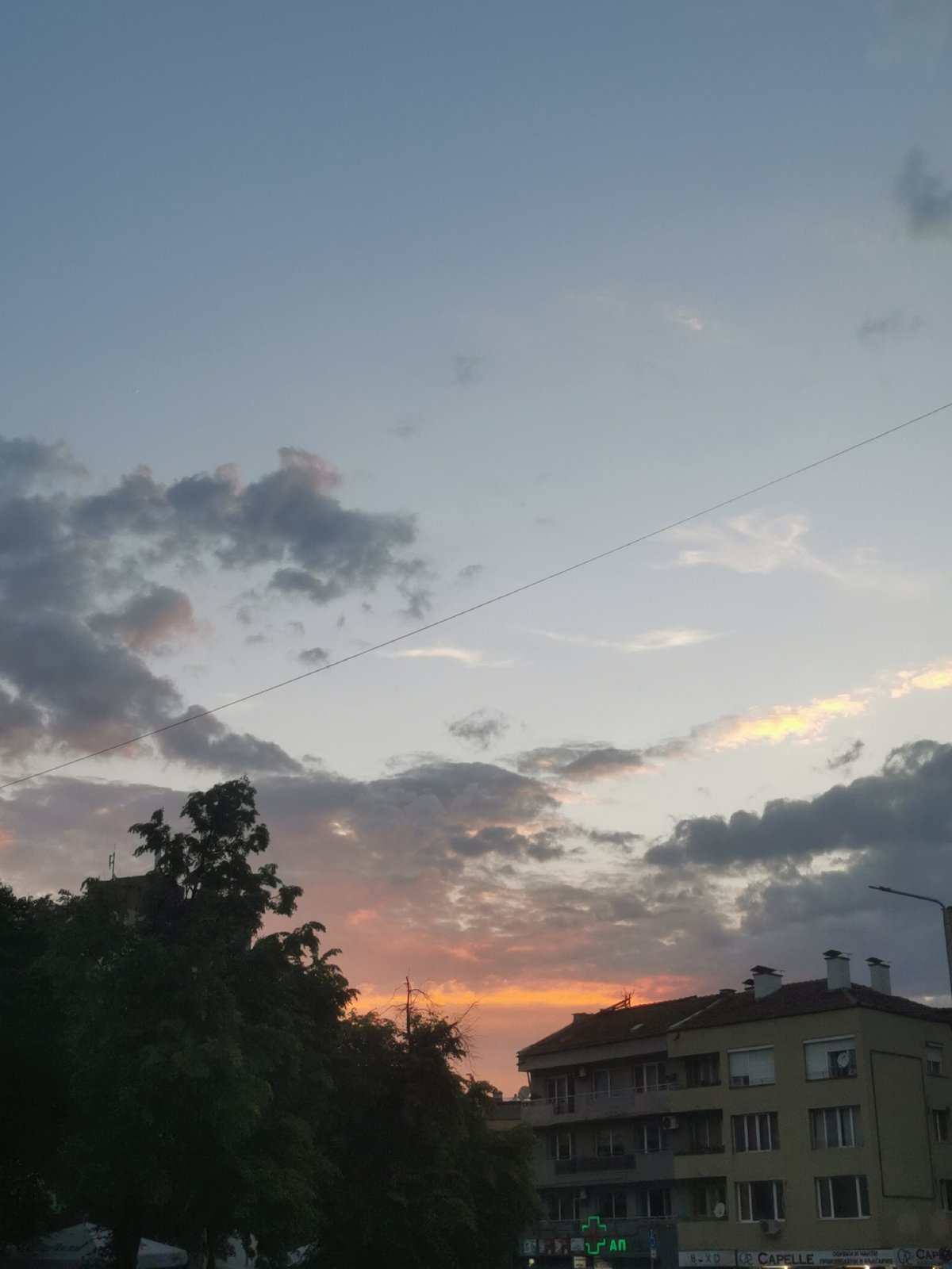 Evening scenes captured around Blagoevgrad's iconic Krastat cross monument