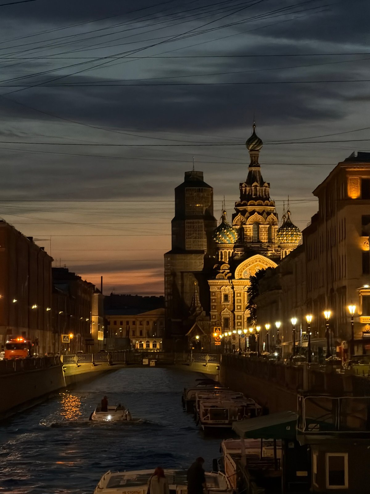 Saint Petersburg landmarks photographed during evening tour