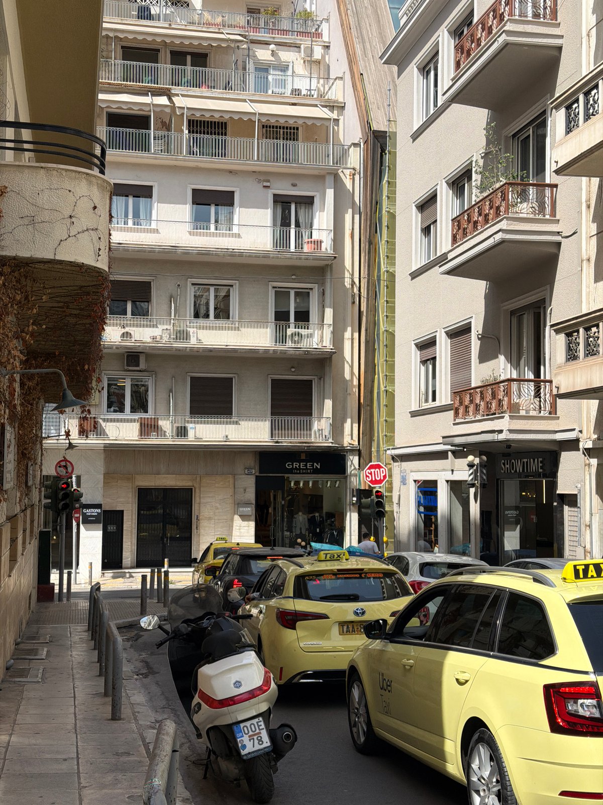 Morning glimpses of Athens street life and interiors