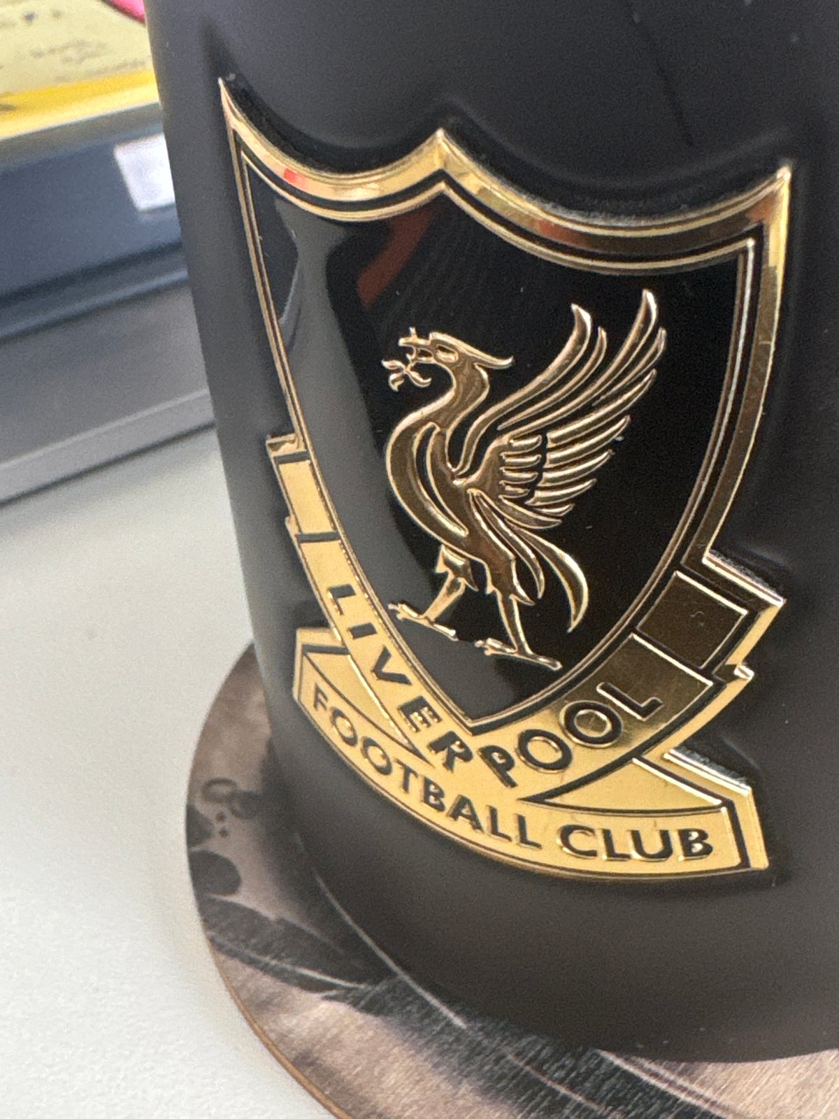 Liverpool FC emblem spotted on black object in Sofia
