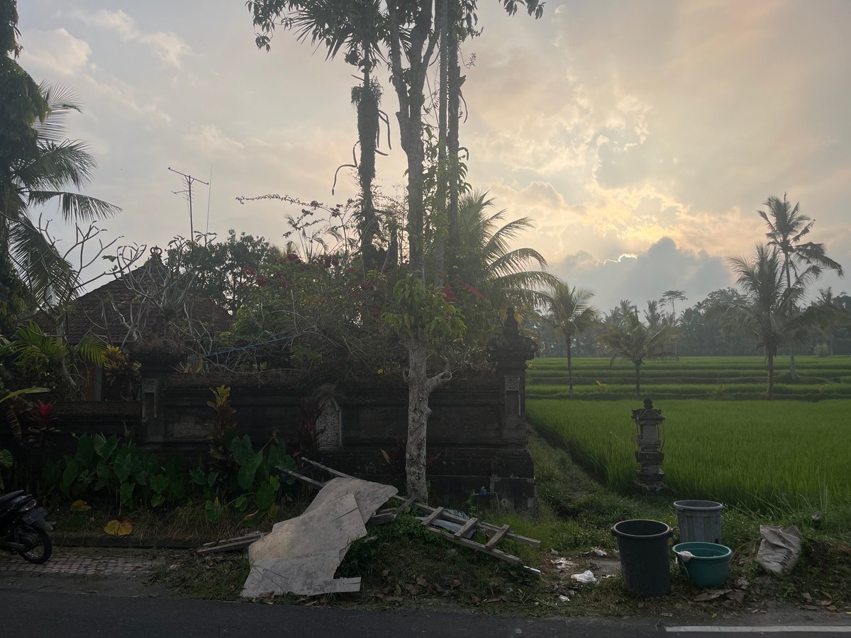 Morning scenes from motorcycle garage in Tegallalang, Indonesia