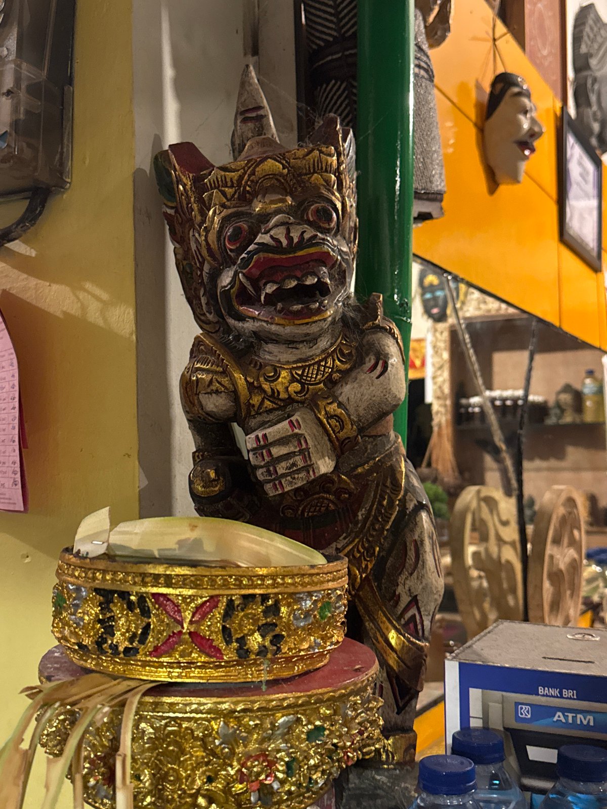 Tourist explores traditional crafts and shops in Kuta Selatan