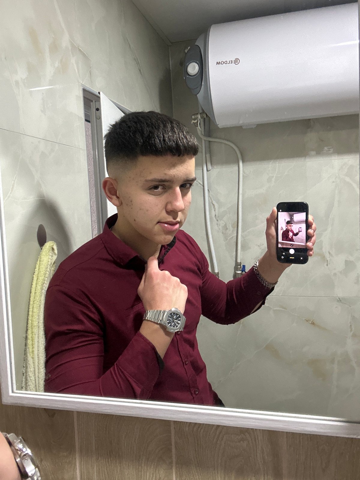 Young man documents evening routine in Bulgarian town