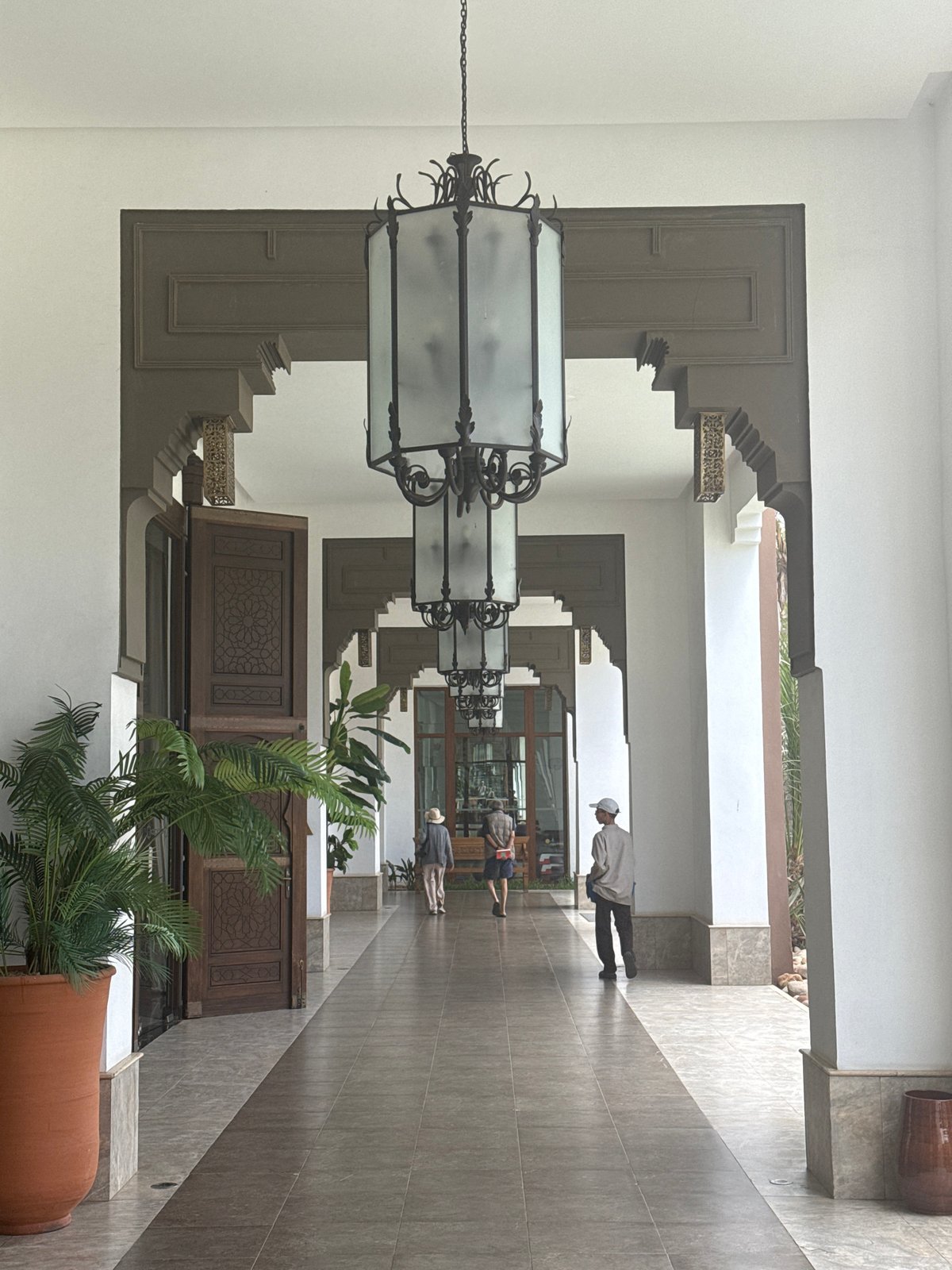 Interior hallway with Moroccan architecture documented in Agadir