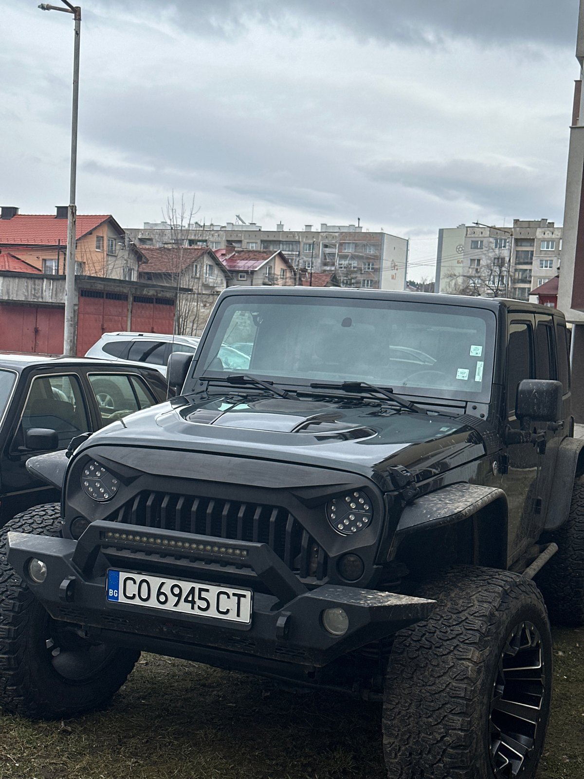 Modified Jeep Wrangler spotted parked in Samokov Bulgaria