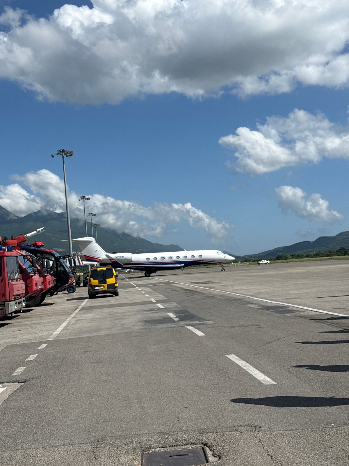 Private jet departure captured at Mrčevac airport, Montenegro