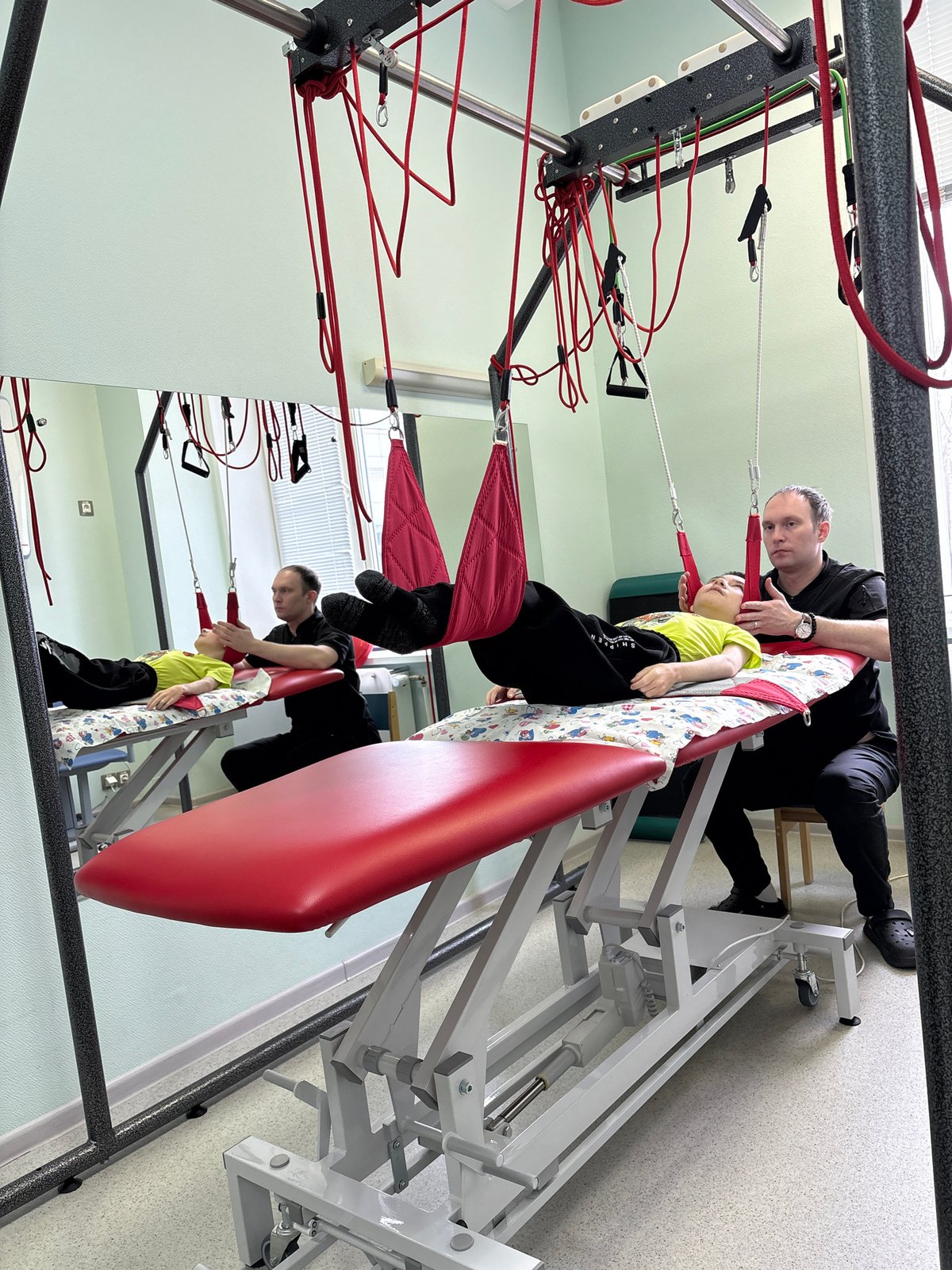 Child undergoes TheraSuit rehabilitation therapy at Izhevsk clinic