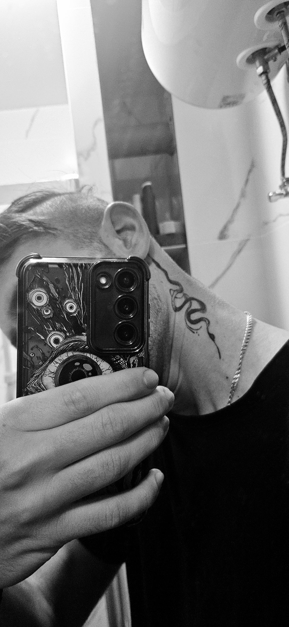 Mirror selfie captured in Plovdiv bathroom