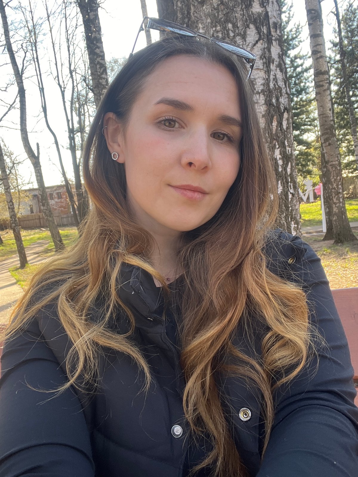 Mother and baby enjoy spring park outing in Votkinsk