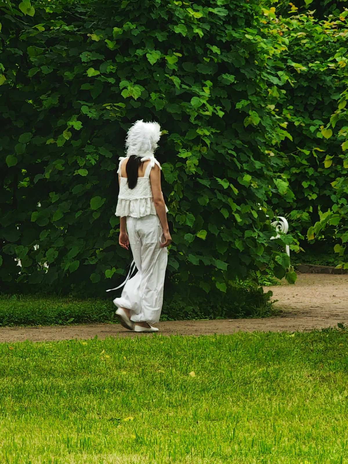 Outdoor fashion show in Catherine Park, Pushkin, Russia