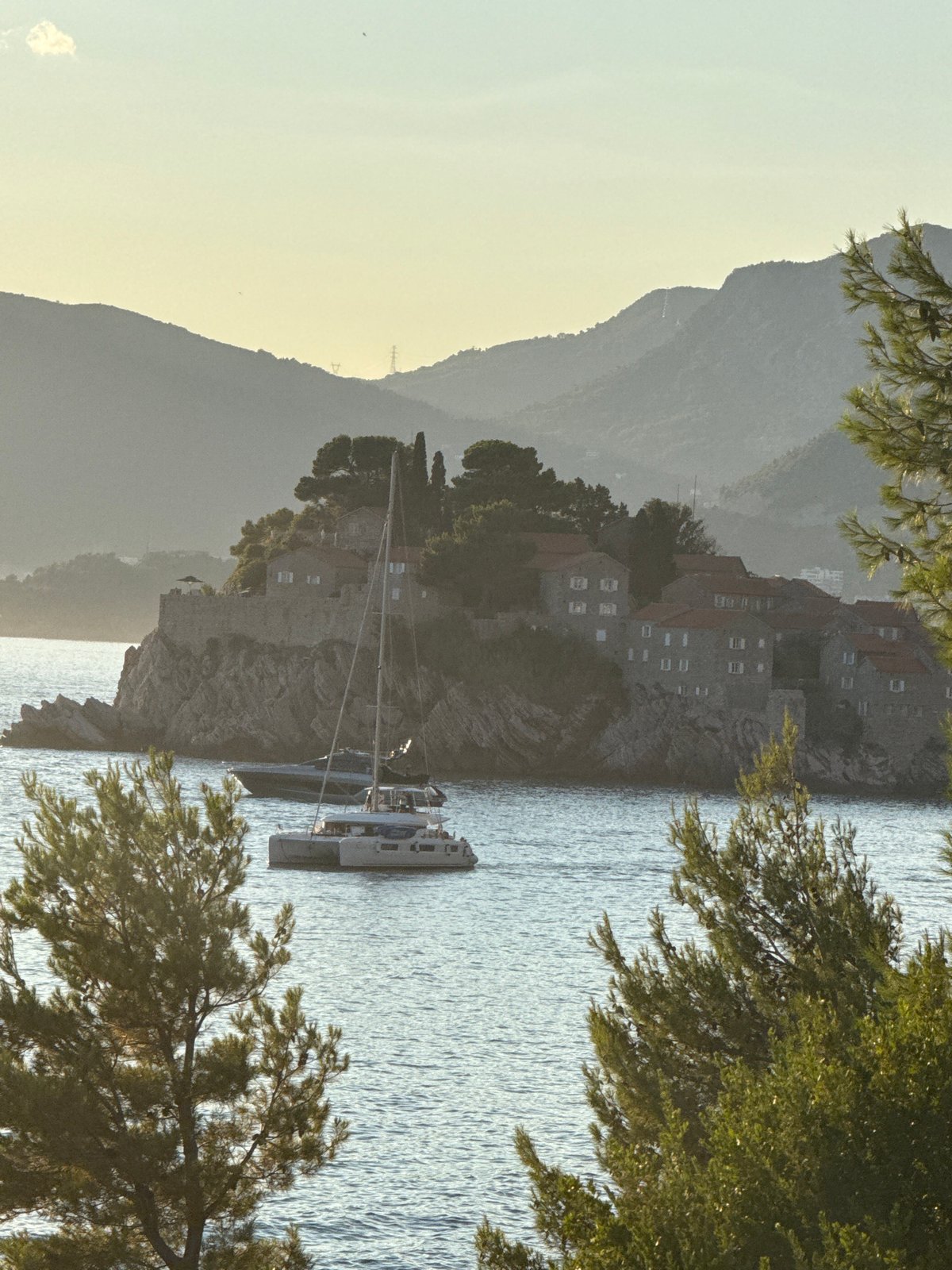 Afternoon on the Montenegrin coast near Sveti Stefan