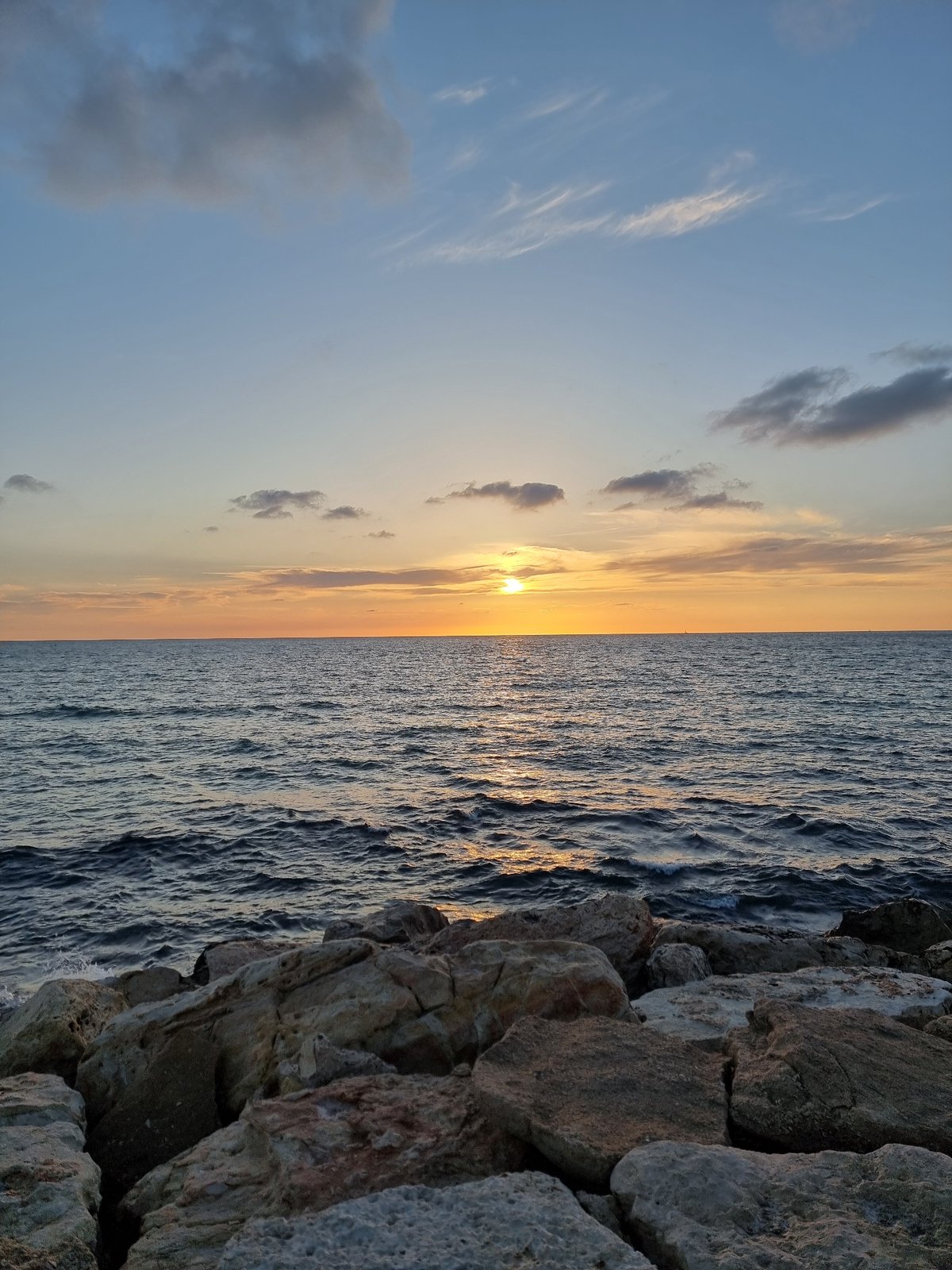 Golden hour sunset scenes captured along Tel Aviv coastline