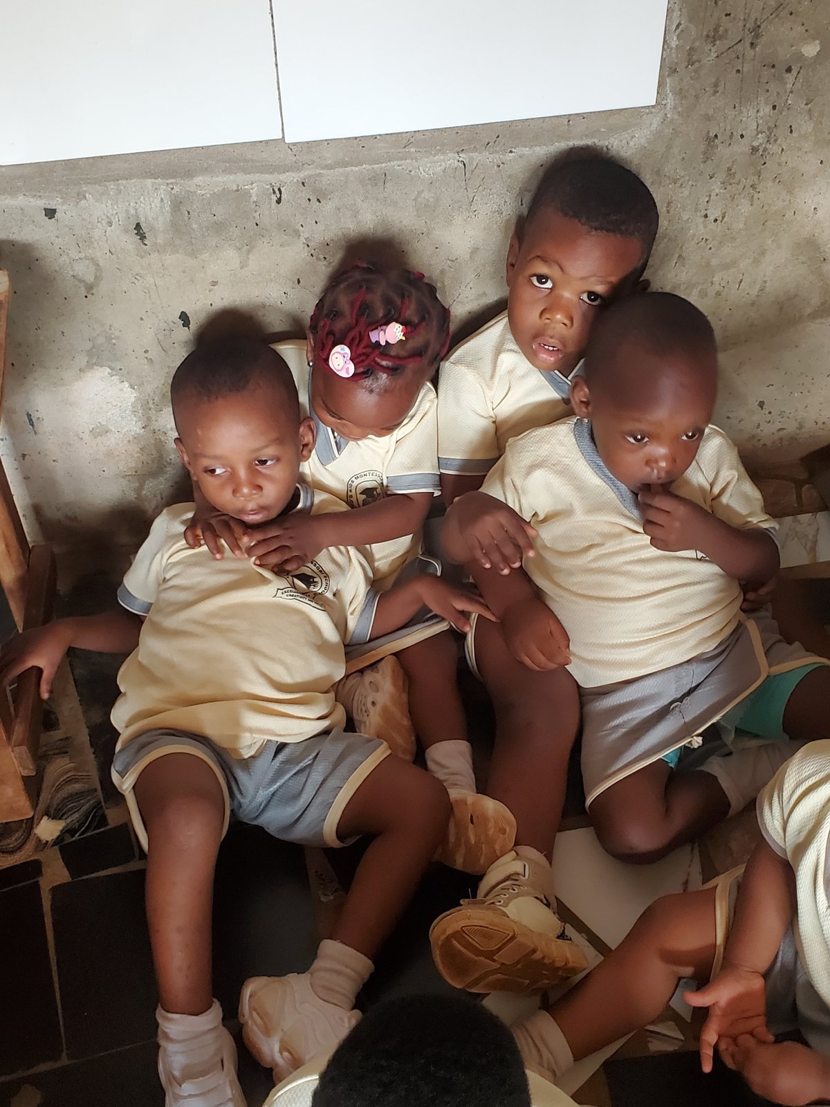 Nigerian schoolchildren attend regular classes in Ukwu-Abwa