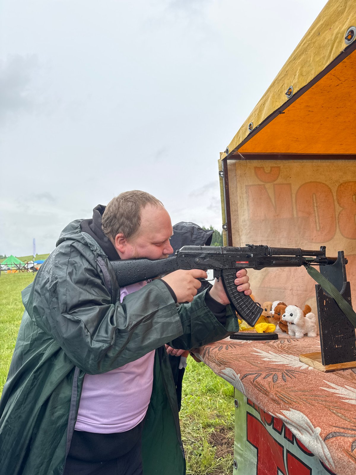 Historical festival with outdoor cooking held in Russian village