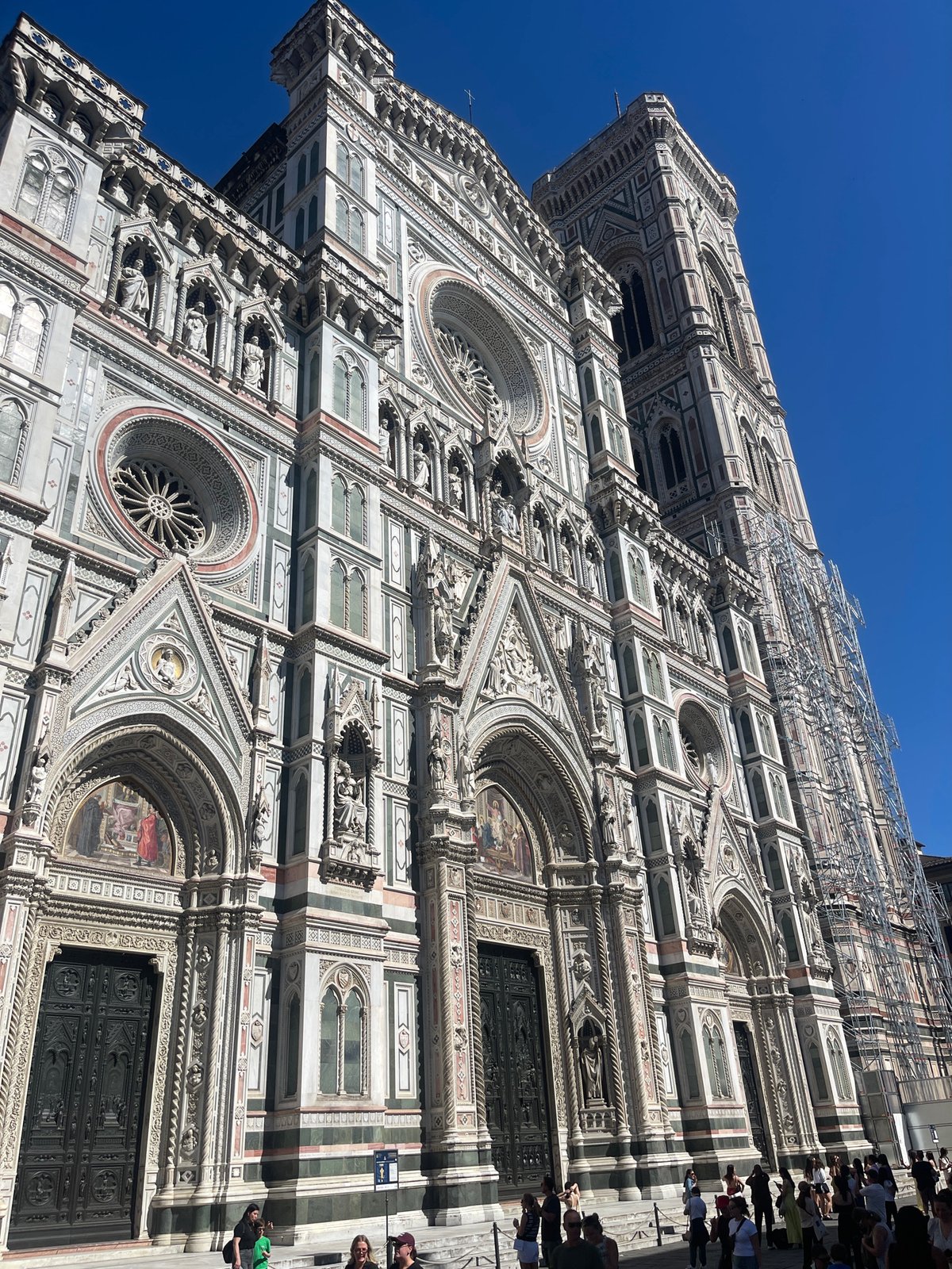 Tourist documents Florence Cathedral and historic center architecture