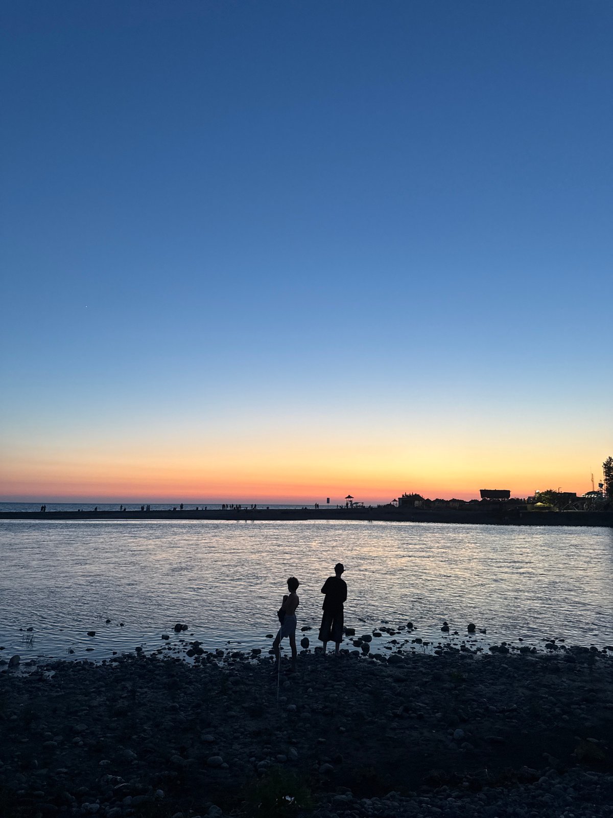 Dusk settles over the Sochi waterfront in summer
