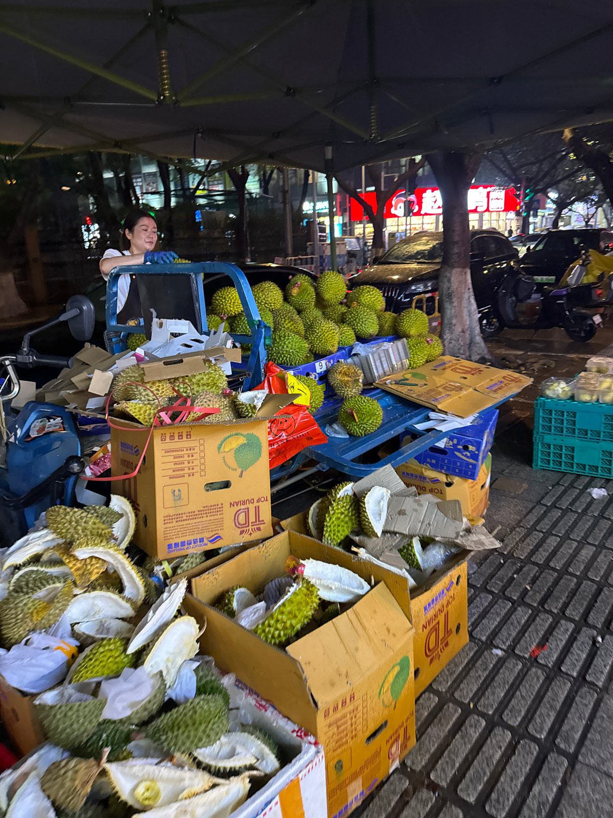 Street scenes and pet facility moments captured in Tianhe District