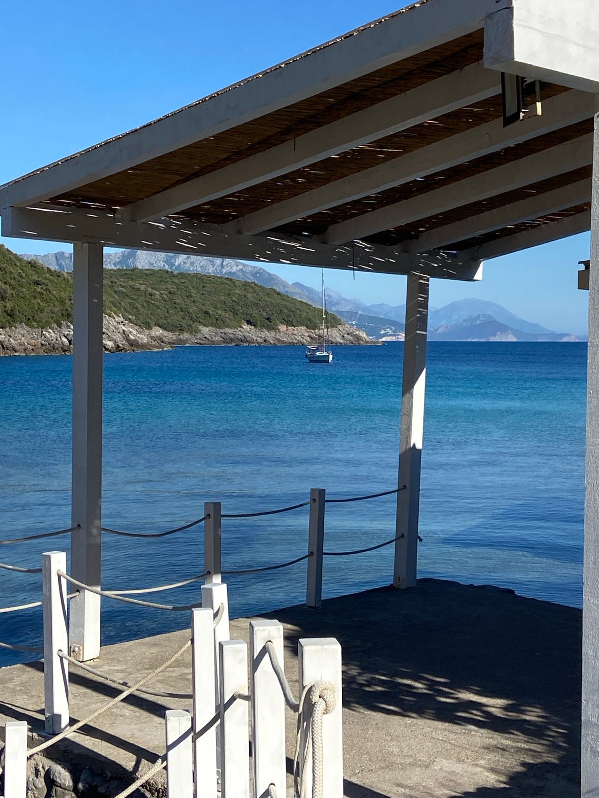 Peaceful coastal afternoon documented in Visnjeva, Montenegro bay