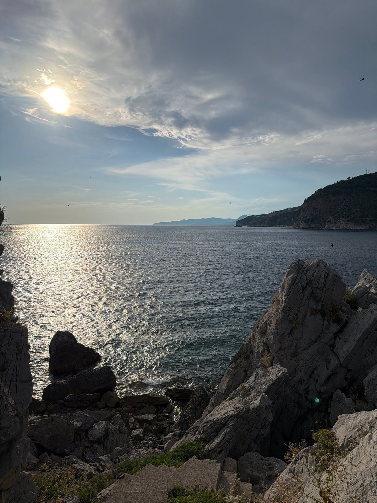 Summer afternoon on the Adriatic coast at Petrovac na Moru