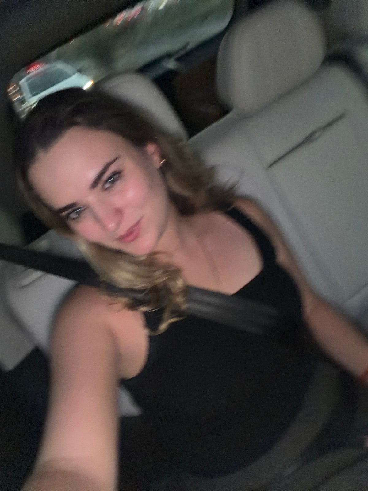 Woman photographed inside vehicle in Tlaxcalancingo, Mexico