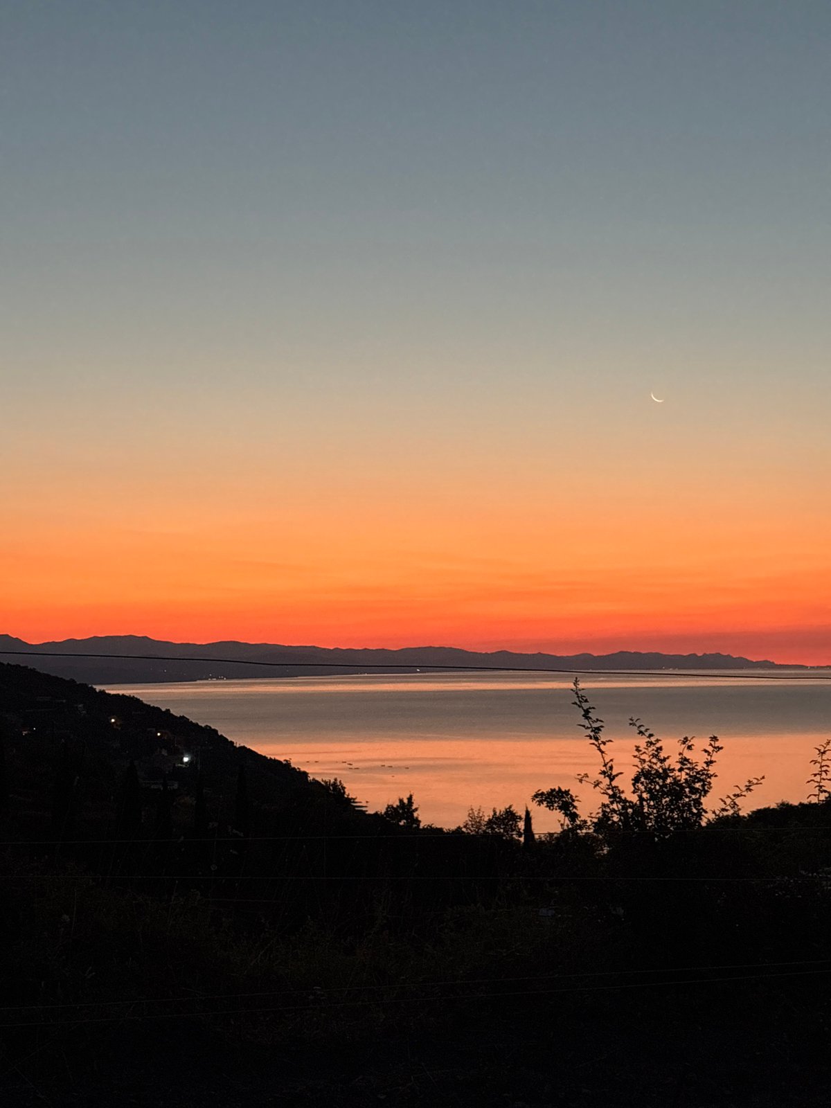 Black Sea sunset from the Crimean hillsides