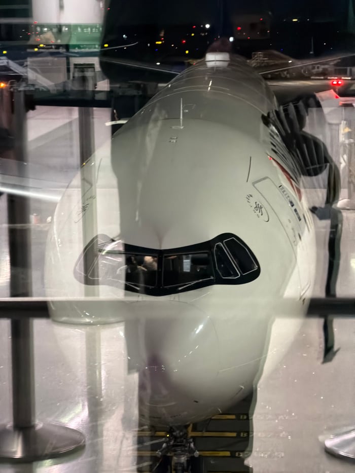 Unusual white capsule and Delta aircraft spotted at NY airport