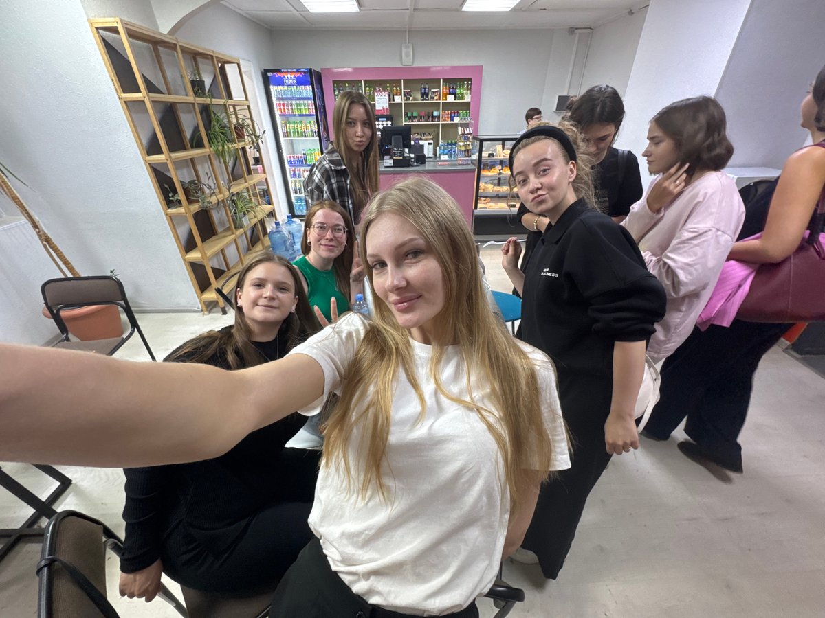 Women document morning activities across venues in Perm, Russia