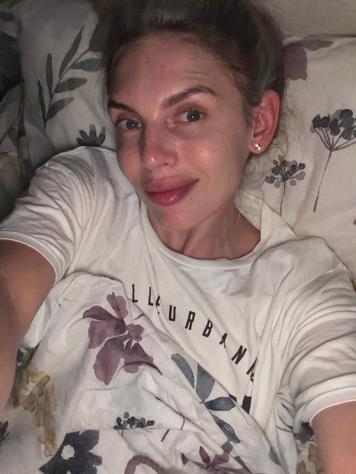 Casual bedroom selfie session in Budva, Montenegro