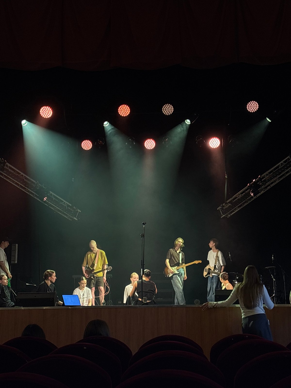 Live music performance on a theater stage in Perm